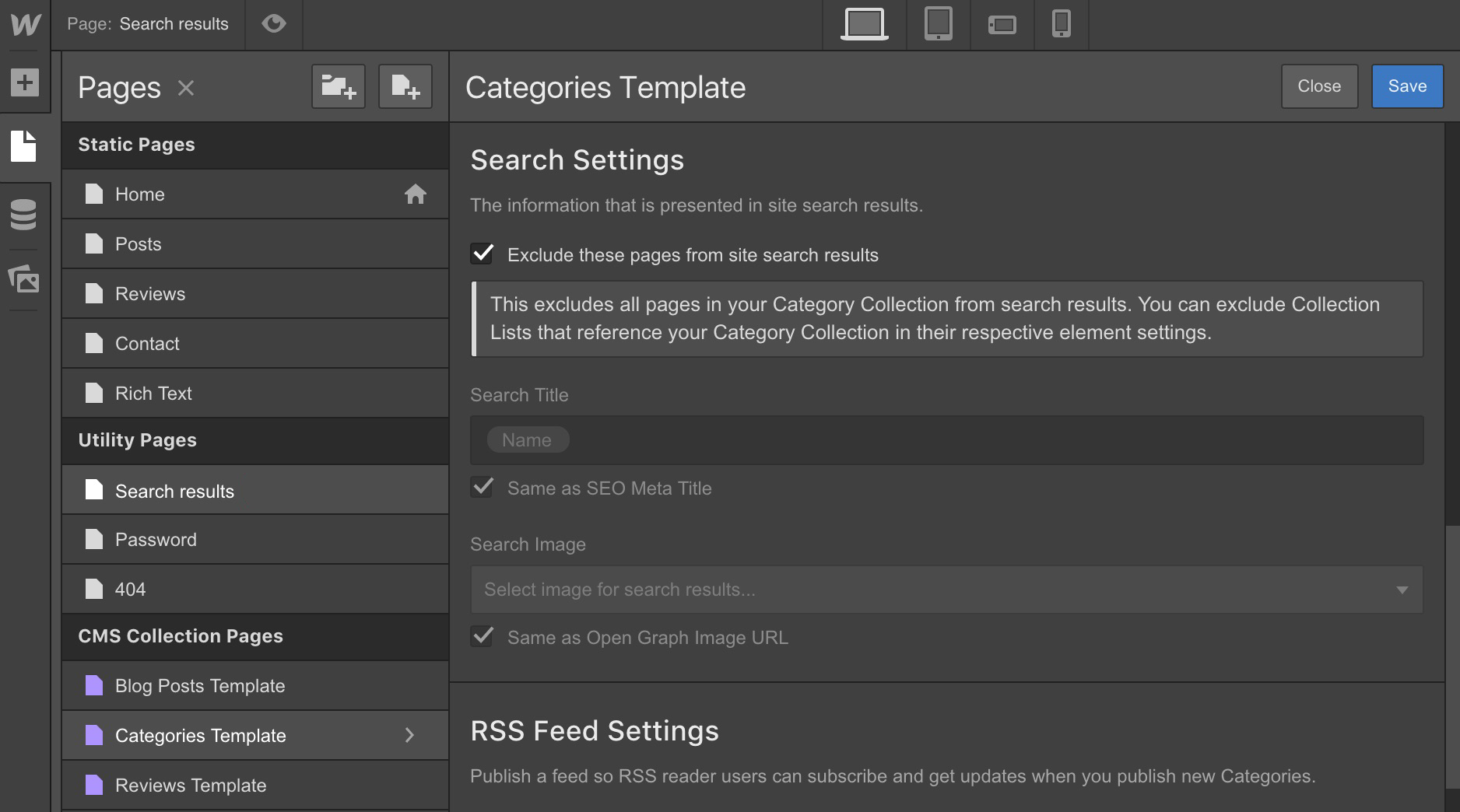 Exclude Compilations from search in the Page Settings for the Compilation Page.